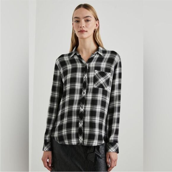 Rails NWT Hunter Plaid Shirt in Midnight Snow Size XS - Picture 2 of 8